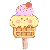 lindo personaje de helado png