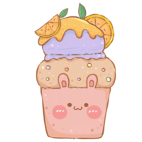 lindo personaje de helado png