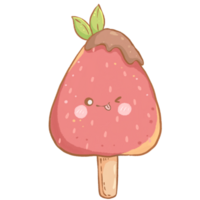 fofa desenho animado gelo creme personagem png