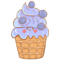 mignonne dessin animé la glace crème personnage png