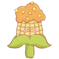 cute cartoon ice cream character png