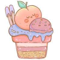 lindo personaje de helado png