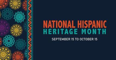 National Hispanic heritage month web banner vector