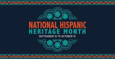 National Hispanic heritage month web banner vector