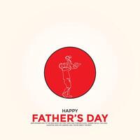 Happy Father's Day creative ads. Happy Father's Day, , 3D illustration vector