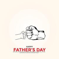 contento del padre día creativo anuncios contento del padre día, , 3d ilustración vector