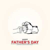 Happy Father's Day creative ads. Happy Father's Day, , 3D illustration vector