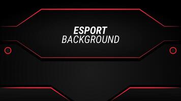 black and red futuristic gaming background with technology concept vector