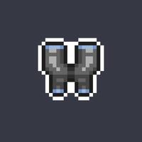 binocular lens in pixel art style vector