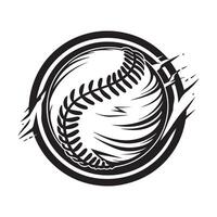 béisbol logo diseño Arte y simbolos ilustración de béisbol aislado en blanco vector