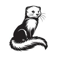 Marten image design. Illustration of a Marten isolated on white vector