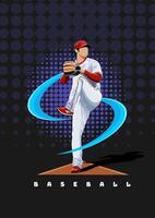 béisbol atleta diseño ilustración Arte vector