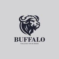 Buffalo animal logo business vector