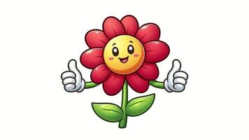 dancing flower cartoon character animation video