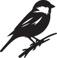 Sparrow silhouette illustration on white background. Sparrow logo. vector