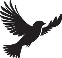 Sparrow silhouette illustration on white background. Sparrow logo. vector