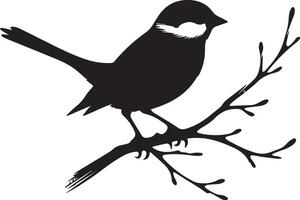 Sparrow silhouette illustration on white background. Sparrow logo. vector