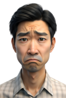 asia man in offie he is frown png