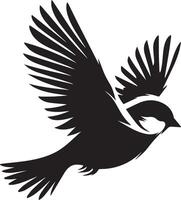 Sparrow silhouette illustration on white background. Sparrow logo. vector