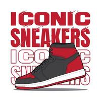 Sneakers shoes with slogan lettering typography custom font for tshirt streetwear. Sneaker t-shirt design hipster logo icon illustration vector