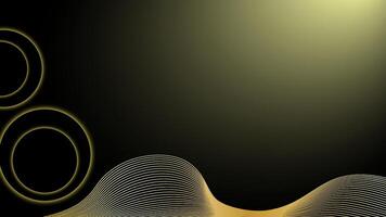 Luxury Background with Horizontal Curved Gold Line vector