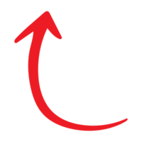 Red Arrow Curve png