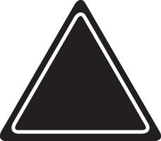 Triangle silhouette icon with rounded corners. Triangle shape. vector