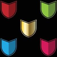 The Illustration of Shield or Emblem Pack vector