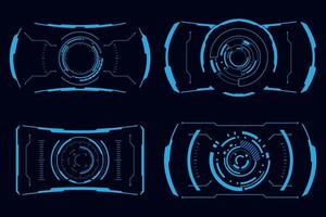 Technology futuristic set hi tech element. HUD interface sci-fi. vector