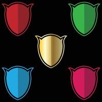 The Illustration of Shield or Emblem Pack vector
