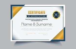 Modern Elegant Certificate Template Pro style on EPS10 vector