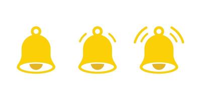 Notification bells icons. Message bell icon. Set bell symbols for web, app, ui. vector