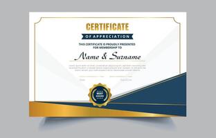 University Seminar Certificate Template Pro style EPS10 vector