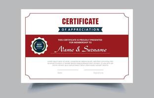 University Seminar Certificate Template Pro style EPS10 vector