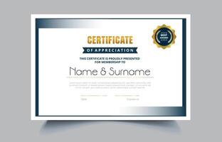 Black Gold Certificate Design Template Pro style EPS10 vector