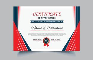 Certificate of Appreciation template, certificate of achievement, awards diploma template pro style EPS10 vector