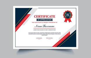 certificado de apreciación plantilla, certificado de logro, premios diploma modelo Pro estilo eps10 vector