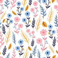 Abstract flower background design floral border frame vector