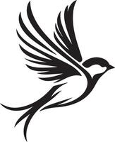 Sparrow silhouette illustration on white background. Sparrow logo. vector