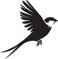 Sparrow silhouette illustration on white background. Sparrow logo. vector