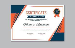 Certificate of Appreciation template, certificate of achievement, awards diploma template pro style EPS10 vector