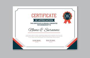 Certificate of Appreciation template, certificate of achievement, awards diploma template pro style EPS10 vector