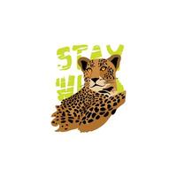 Stay Wild, Cute cheetah , Cheetah Face, Leopard tiger illustrator, Leopard Print, Leopard isolated in white background, Leopard head illustration printed t shirt design, Jaguar Eyes Art, Leopard Wild vector