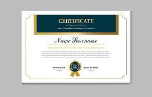 Black Gold Certificate Design Template Pro style EPS10 vector