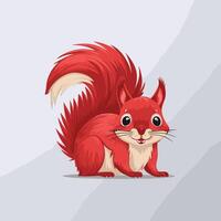 of cartoon squirrel illustration on white background vector