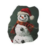 Christmas snowman cut out old fashioned warm photo png