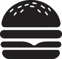 hamburguesa silueta ilustración en blanco antecedentes. hamburguesa logo vector