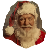 Portrait of Santa Claus cut out old fashioned warm photo png