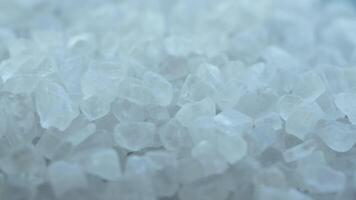 Sea salt crystals close up video