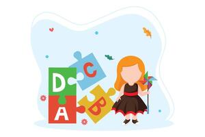 Happy Children Day Flat Design vector